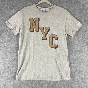 Champion x Todd Snyder Shirt Mens Small Gray NYC Spellout Graphic Tee Logo